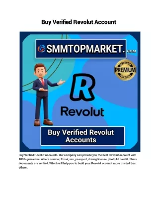 Buy Verified Revolut Account