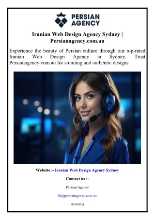 Iranian Web Design Agency Sydney  Persianagency.com