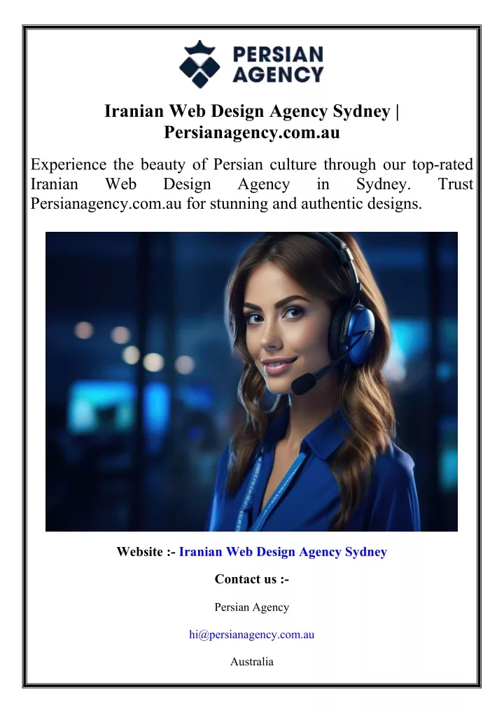 iranian web design agency sydney persianagency