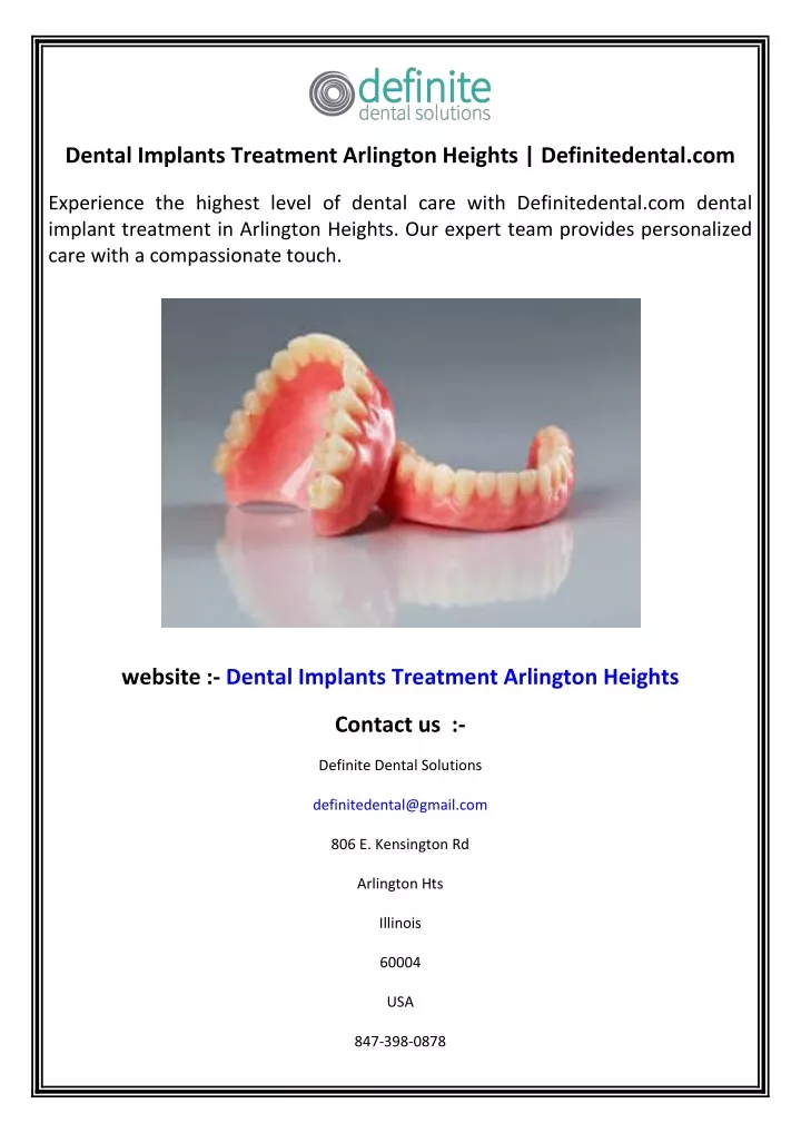 dental implants treatment arlington heights