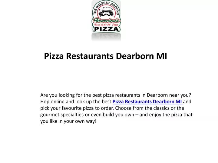 pizza restaurants dearborn mi