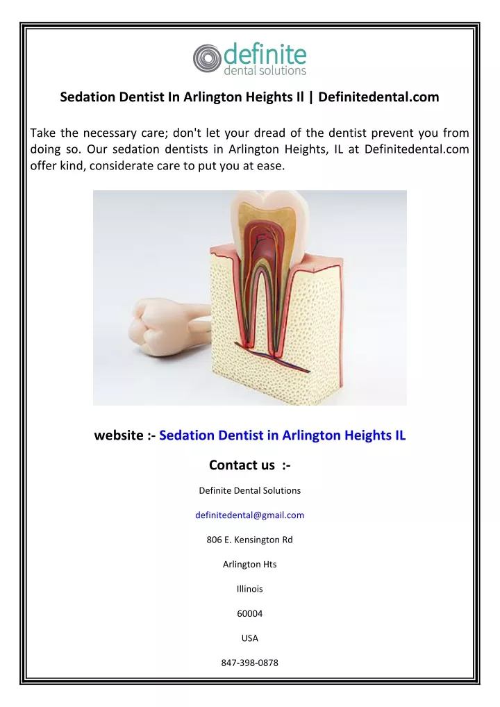 sedation dentist in arlington heights