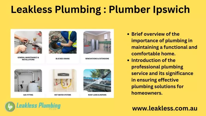 leakless plumbing plumber ipswich