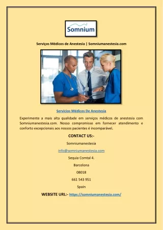 servi os m dicos de anestesia somniumanestesia com