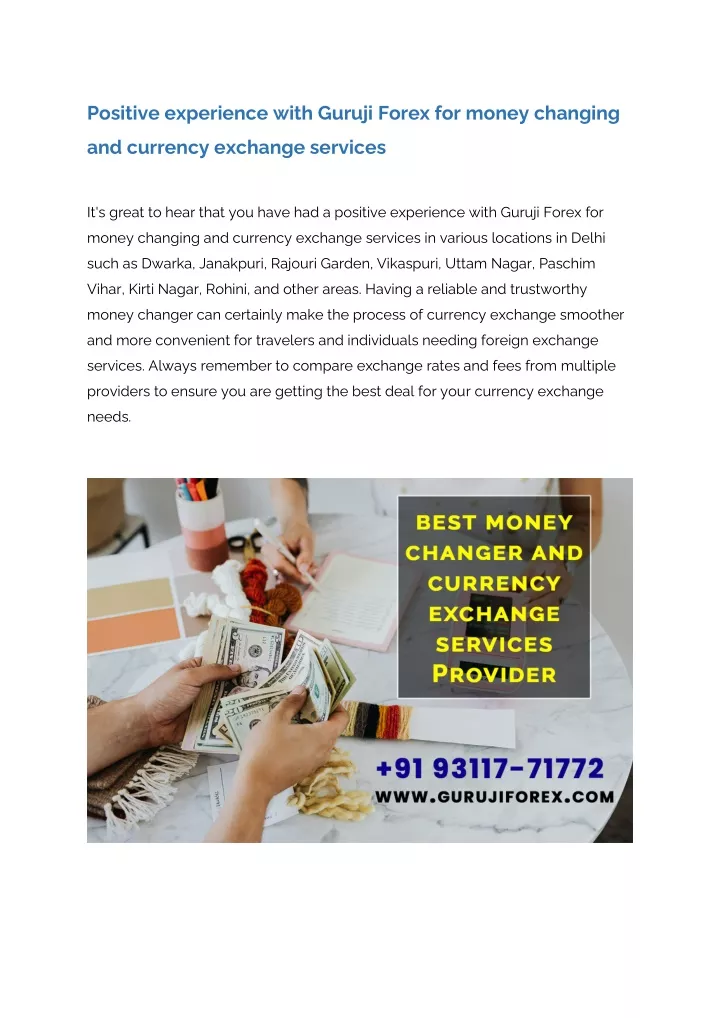 positive experience with guruji forex for money