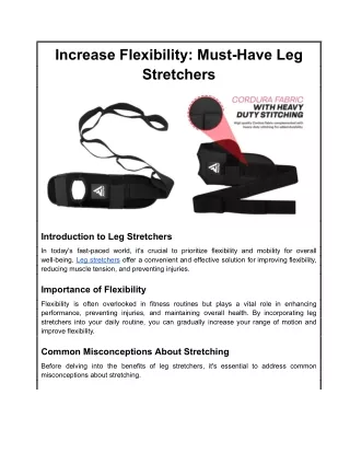 Increase Flexibility_ Must-Have Leg Stretchers