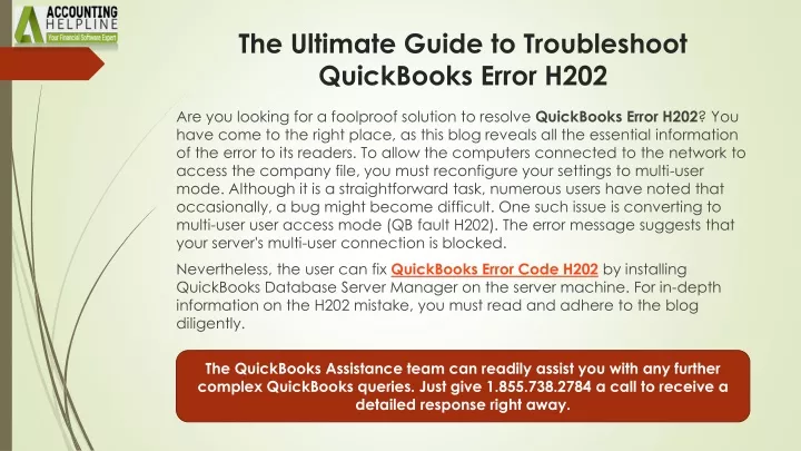 the ultimate guide to troubleshoot quickbooks error h202