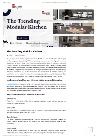Trending Modular Kitchen By Regalo _ Modern Kitchen Spaces