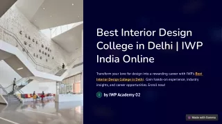 Best Interior Design College in Delhi