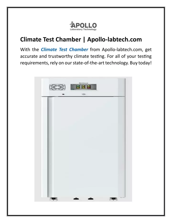 climate test chamber apollo labtech com