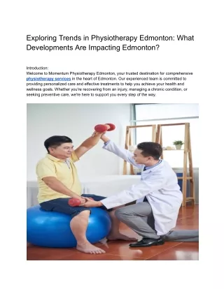 Physiotherapy Edmonton