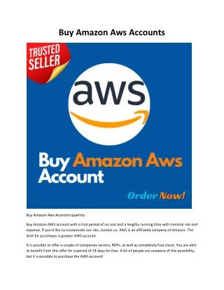 Buy Amazon Aws Account1