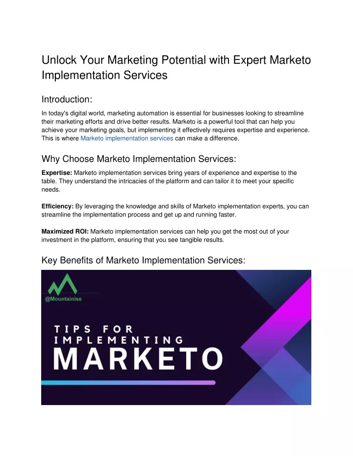 unlock your marketing potential with expert