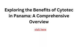 The Ultimate Guide to Cytotec in Panama