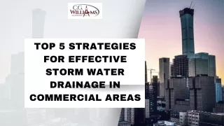 Top 5 Strategies for Effective Storm Water Drainage in Commercial Areas