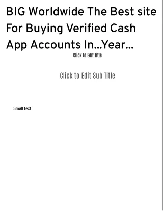 Worldwide The Best site For Buying Verified Cash App Accounts In...Year...