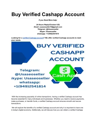 Buy Verified Cashapp Account