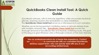 quickbooks clean install tool a quick guide