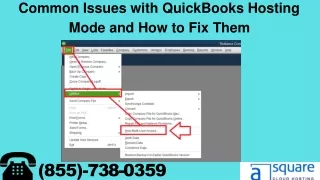 QuickBooks Hosting Mode is Off issue | 1(855)-738-0359