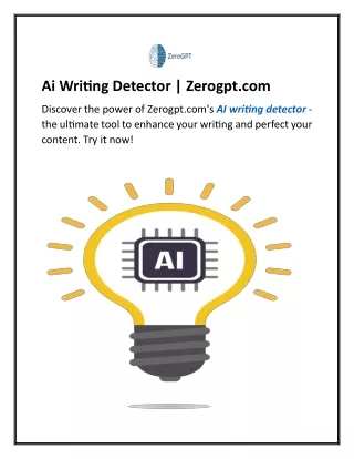 ai writing detector zerogpt com