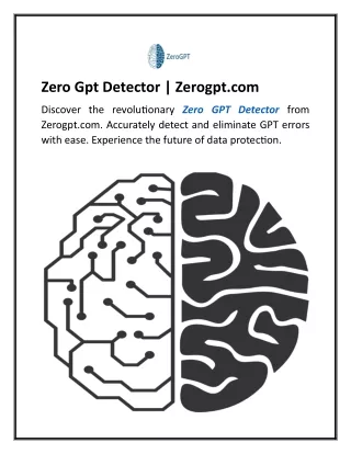 Zero Gpt Detector  Zerogpt.com