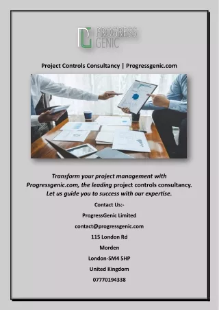 Project Controls Consultancy | Progressgenic.com