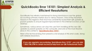 quickbooks error 15101 simplest analysis efficient resolutions