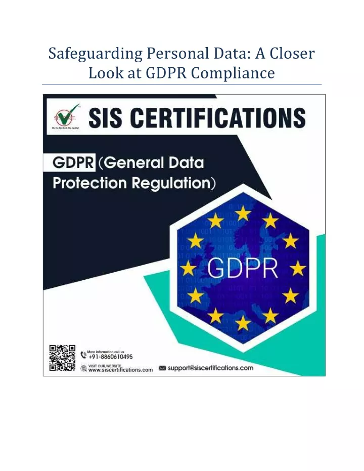 safeguarding personal data a closer look at gdpr