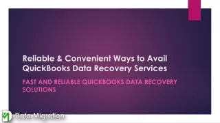 reliable convenient ways to avail quickbooks data recovery services