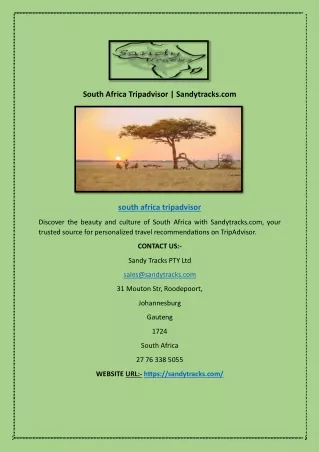 Kenya Safari Tours | Sandytracks.com