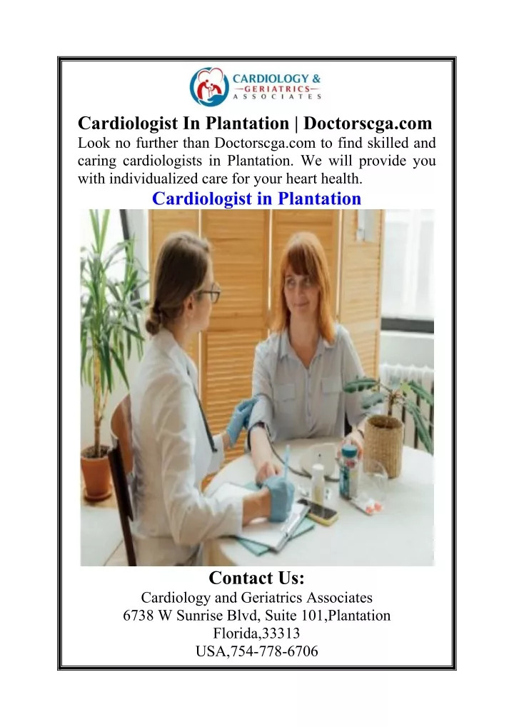 cardiologist in plantation doctorscga com look