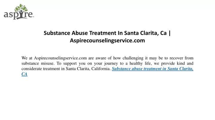 substance abuse treatment in santa clarita