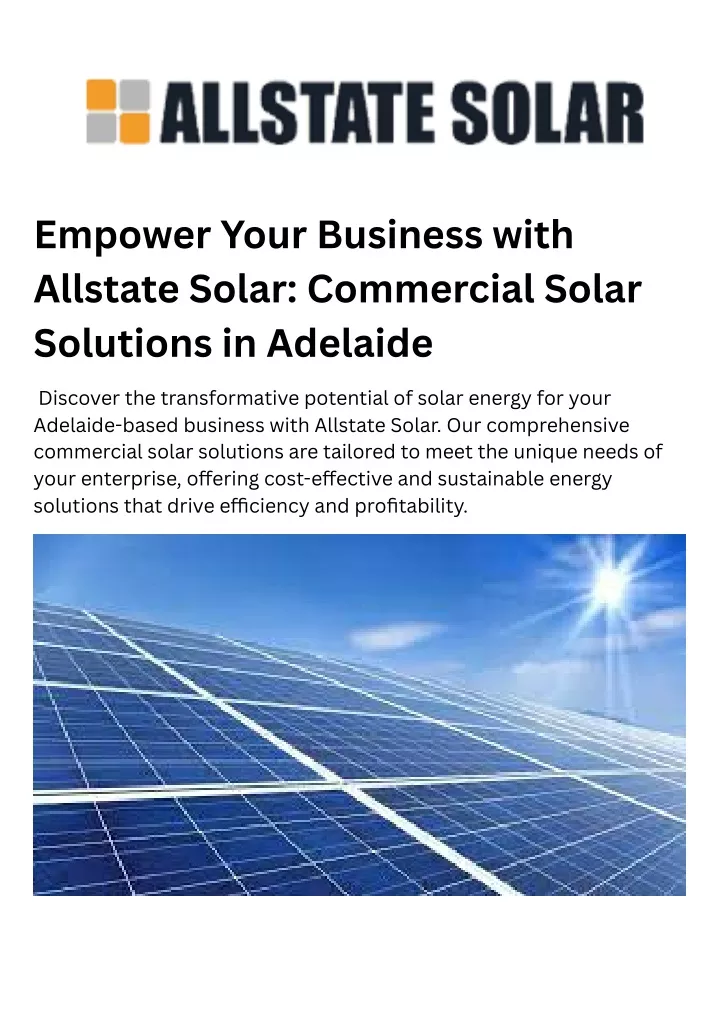 empower your business with allstate solar