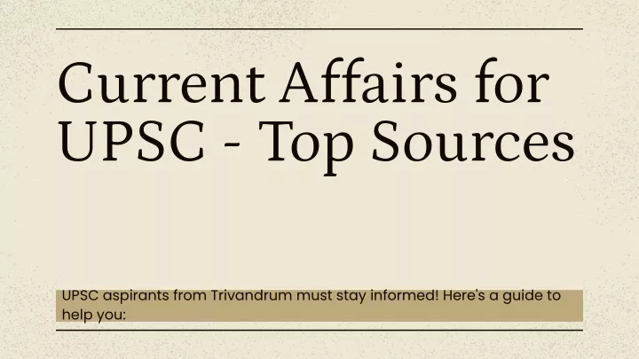 current affairs for upsc top sources
