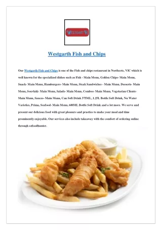 Extra $7 off- Westgarth Fish and Chips - Order now!!