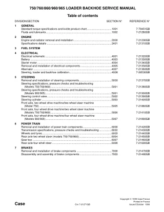 CASE 760 BACKHOE LOADER Service Repair Manual