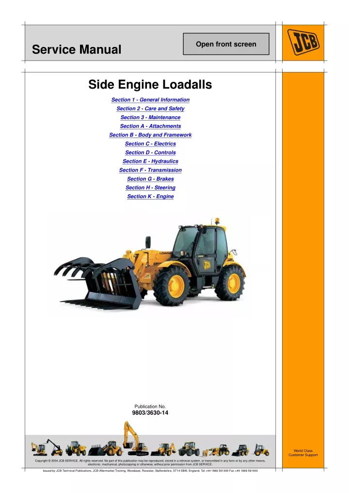 Ppt Jcb Telescopic Handler Service Repair Manual