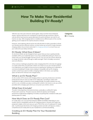 How To Make Your Residential Building EV-Ready?