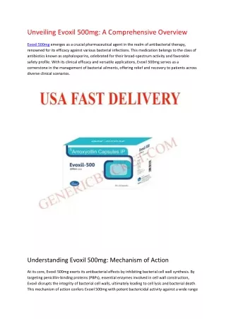 unveiling evoxil 500mg a comprehensive overview