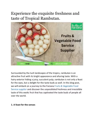 Experience the exquisite freshness and taste of Tropical Rambutan^L^^