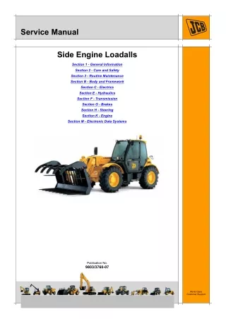 JCB 541-70 TELESCOPIC HANDLER Service Repair Manual