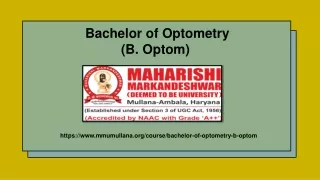Bachelor of Optometry (B. Optom)