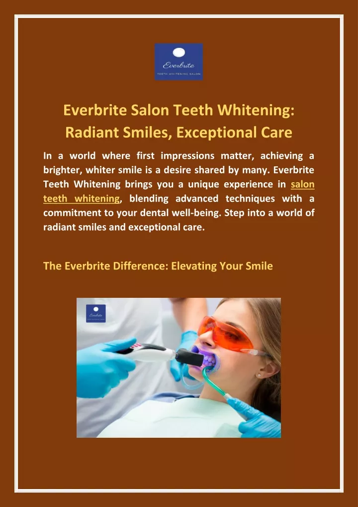everbrite salon teeth whitening radiant smiles