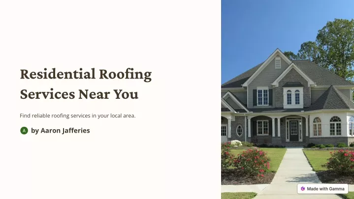 residential roofing services near you