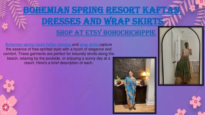 bohemian spring resort kaftan dresses and wrap