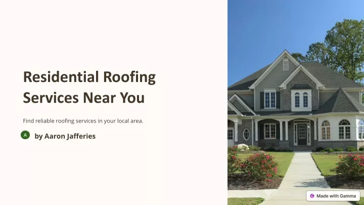 residential roofing services near you