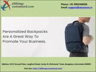 Customized Backpacks Online In Bangalore