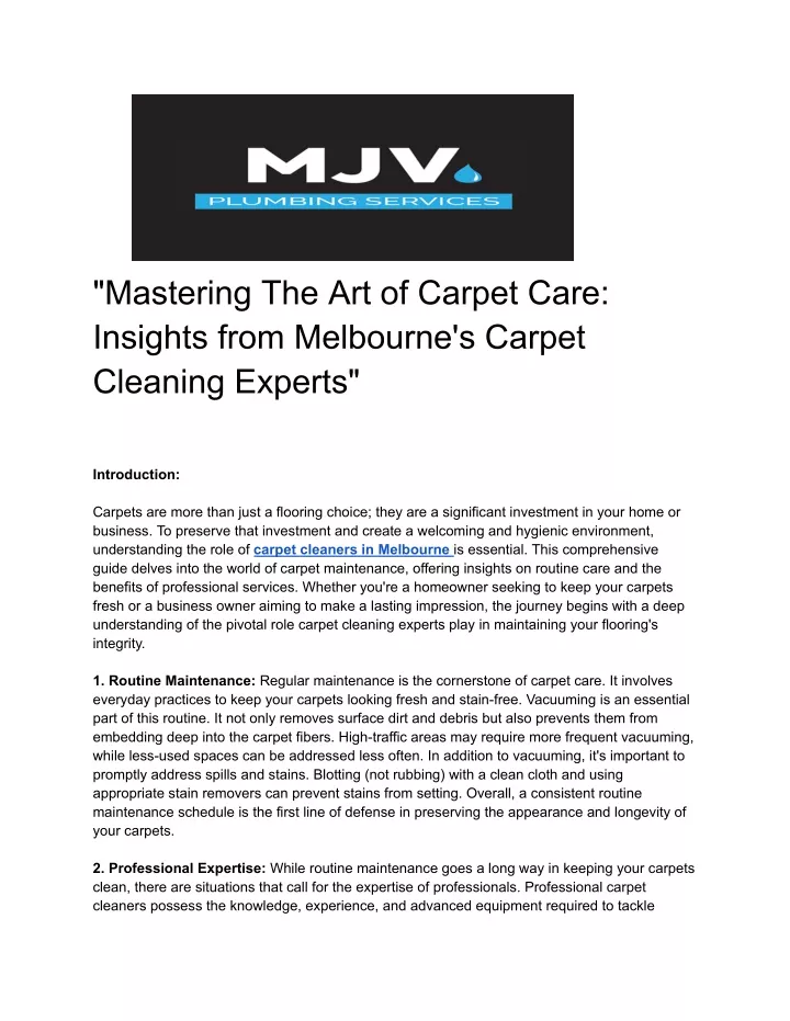 mastering the art of carpet care insights from