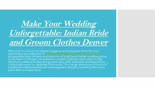 Make Your Wedding Unforgettable Indian Bride and Groom Clothes Denver