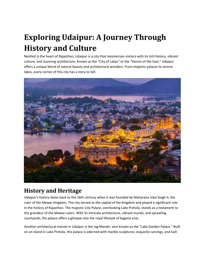 exploring udaipur a journey through history